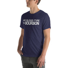 Load image into Gallery viewer, My Blood Type is Bourbon Short-Sleeve Unisex T-Shirt - Where I Beach