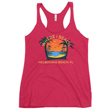 Load image into Gallery viewer, Where I Beach Hammock and Palm Tree Beach Scene Women's Tank Top