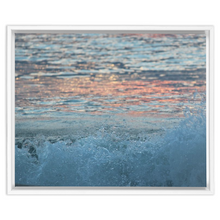 Load image into Gallery viewer, Sunrise Ocean Water Splash Framed Canvas Wrap - Where I Beach
