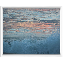 Load image into Gallery viewer, Sunrise Ocean Water Splash Framed Canvas Wrap - Where I Beach
