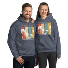 Load image into Gallery viewer, Customizable Beach Name Hoodie  Palm Tree Design
