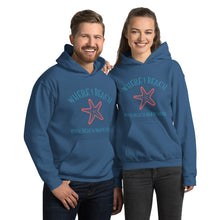 Load image into Gallery viewer, Starfish Customizable Beach Name Where I Beach Unisex Hoodie
