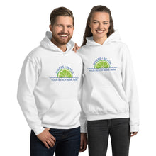 Load image into Gallery viewer, Happy Hour Margaritaville Customizable Beach Name Hoodie

