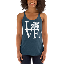 Load image into Gallery viewer, Love Turtles Women's Racerback Tank - Cabo Easy
