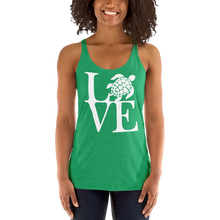 Load image into Gallery viewer, Love Turtles Women's Racerback Tank - Cabo Easy
