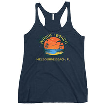 Load image into Gallery viewer, Where I Beach Hammock and Palm Tree Beach Scene Women's Tank Top
