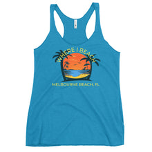 Load image into Gallery viewer, Where I Beach Hammock and Palm Tree Beach Scene Women's Tank Top
